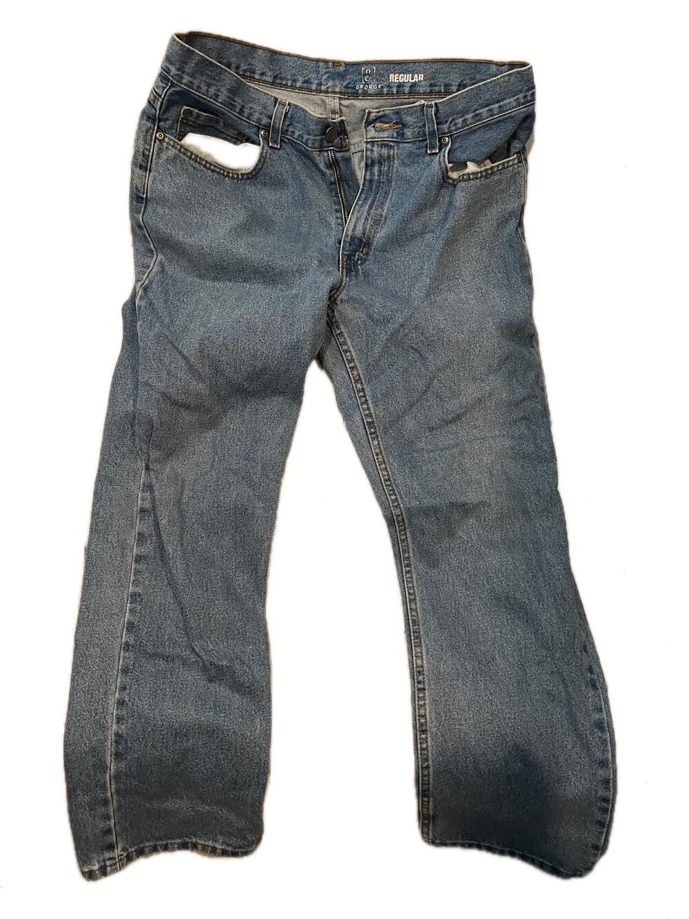 George Regular Blue Jeans Mens 34x30